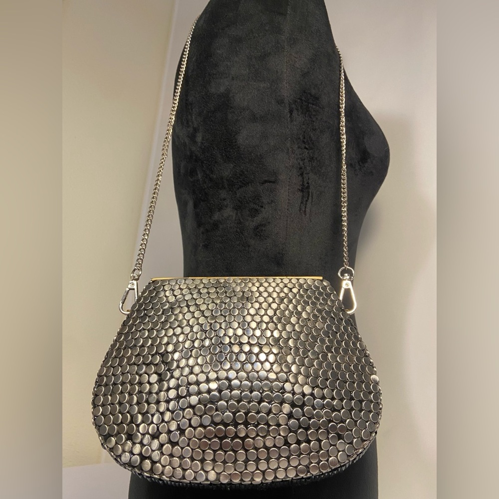 🔥SALE Ramla ~ Gorgeous Artisan Handcrafted Bag Silver Blue Black & Brass Tones ✨ - Picture 3 of 15